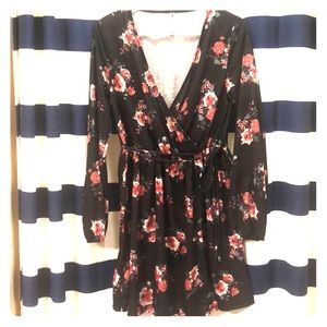 Floral Long-sleeved Dress